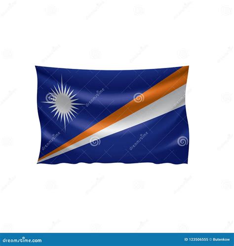 Marshall Islands Flag, Vector Illustration on a White Background Stock