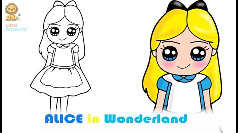 How To Draw Alice In Wonderland Youtube