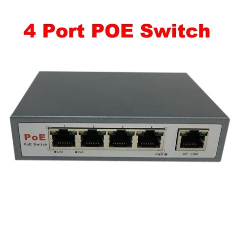 Cctv Accessories 4 Port 10100m Poe Net Switchhub Power Over Ethernet