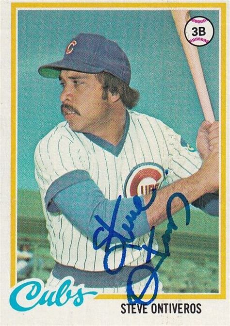 Steve Ontiveros 1978 Topps RARE SIGNED CARD TOUGH AUTOGRAPH Chicago