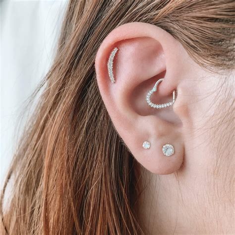 Comprar Piercing De Prata Daith Cora O Cravejado Zirc Nia Mm R