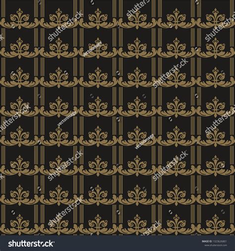 Black Background Vintage Wallpaper Vector Texture Stock Vector (Royalty