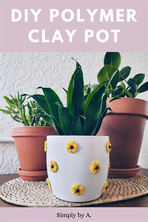 Diy Polymer Clay Sunflower Pot Easy Idea For Cute Pot Using Silicone Molds Clay Flower Pots