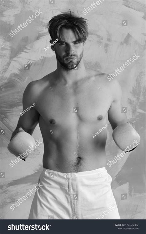 Sports Combat Concept Guy Naked Torso Stock Photo 1224532432 Shutterstock