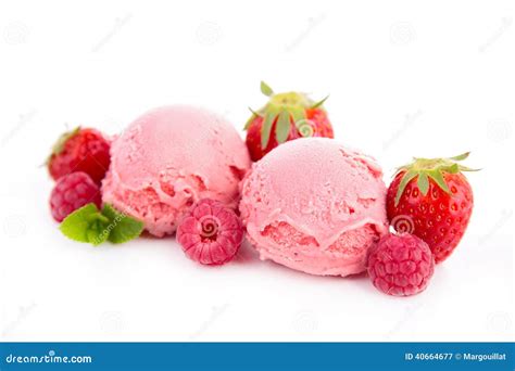 Berry Ice Cream Stock Image Image Of Fruit Cream White 40664677