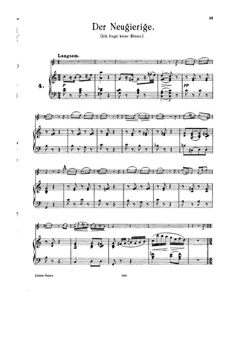 Die Schöne Müllerin D795 Schubert Franz Imslp Free Sheet Music