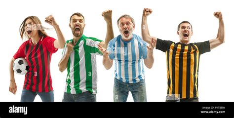 Collage About Emotions Of Football Fans Stock Photo Alamy