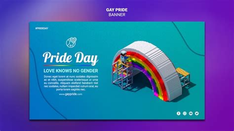 Plantilla Colorida Del Orgullo Gay De La Bandera Archivo PSD Gratis