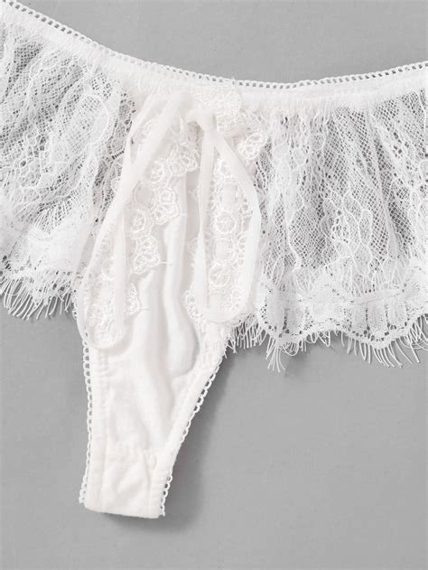 Eyelash Lace Sheer Lingerie Set SheIn Sheinside