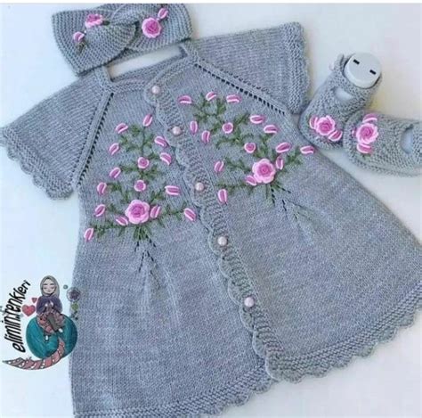 Pin On Orgulerim Knit Baby Dress Crochet Clothes Baby Knitting Patterns