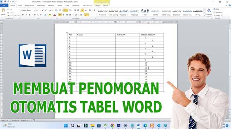 Tutorial Cara Membuat Penomoran Otomatis Di Tabel Microsoft Word Eroppa