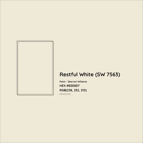 Sherwin Williams Restful White Sw 7563 Paint Color Codes Similar Paints And Colors