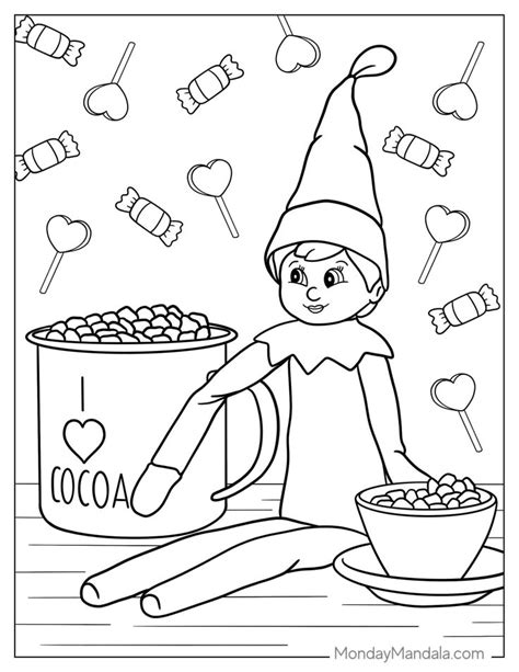 Elf On The Shelf Coloring Pages Free Pdf Printables Elf