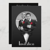 Elegant Gay Tuxedo Wedding Invitation Zazzle