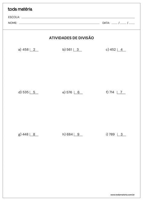 Como Fazer Conta De Dividir Simples - Conta de dividir: como fazer passo a passo (com folhas para imprimir ...