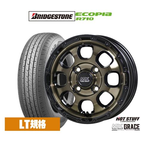 HOT STUFF サマータイヤ ホイール 本セット ホットスタッフ マッドクロス グレイス ブリヂストン ECOPIA エコピア R