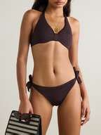 MAX MARA Beachwear Adele Gathered Halterneck Bikini Top NET A PORTER