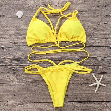 Sexy Brazilian Bikini Thong Beach Swimsuit For Lady Swimwear And Underwear Price