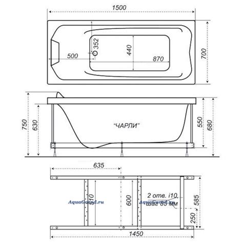 Ванна акриловая Triton Чарли 150х70 см в комплекте с каркасом по низкой ...