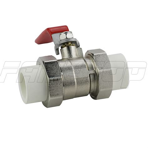 German Quality PPR Double Union Ball Valve For Hot Water And Heating PPR Ball Valve And PPR