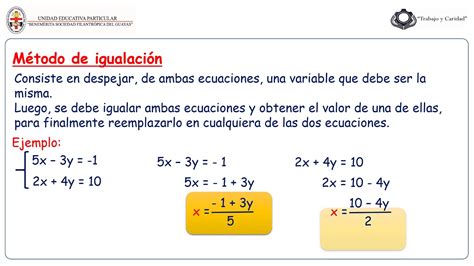 1BGU Sistemas de ecuaciones grafico e igualación Parte 3 de 3 YouTube