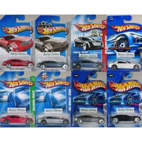 MERAH Hotwheels Hot Wheels Cadarlac V 16 V16 Sixteen Concept Hw City Cadilac 16 Red Gray 2004