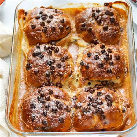 Hot Cross Bun Bread And Butter Pudding My Morning Mocha