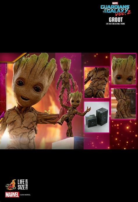 Hot Toys Groot Guardians Of The Galaxy Volume LMS In Doos Life Size Sideshow Exclusive