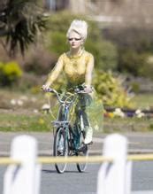 Maisie Williams Sexy Rides Bike During Filming Of Sex Pistols Tv Series Aznude