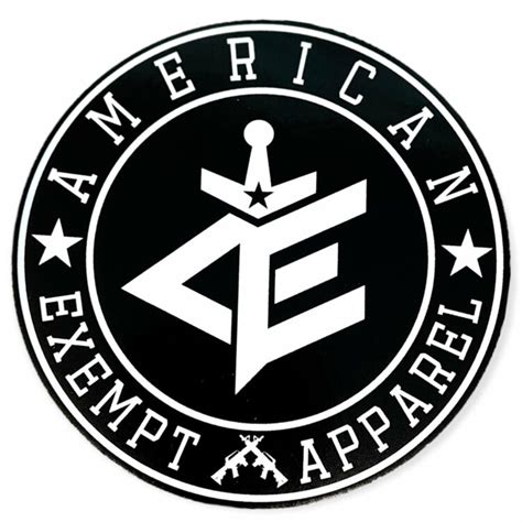 American Exempt In White Decal American Exempt Apparel