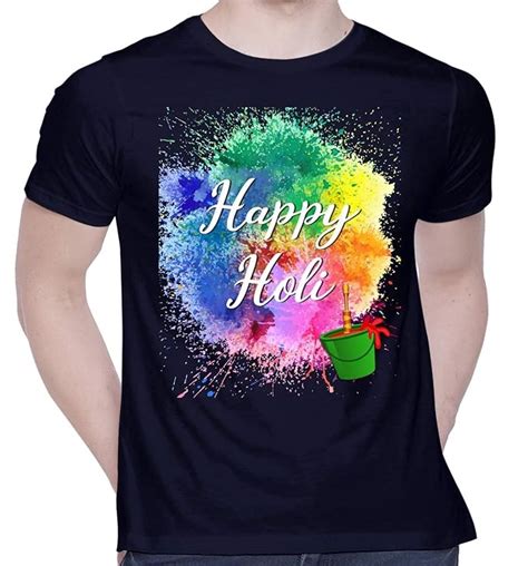 Best Creativit Graphic Printed T Shirt For Unisex Happy Holi Tshirt