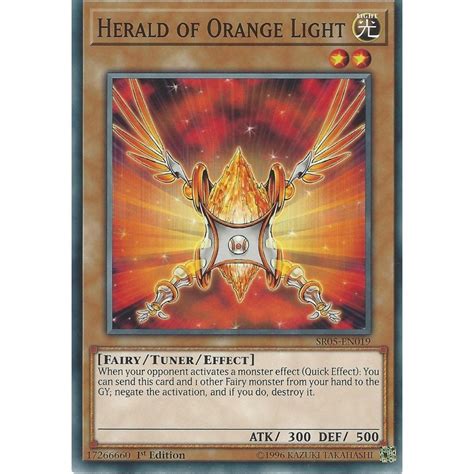 Yu Gi Oh Trading Card Game Yu Gi Oh Herald Of Orange Light Sr05 En019 1st Edition Trading