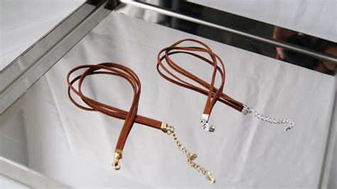 Double Suede Leather Choker Necklace Black Nude Grey White Etsy