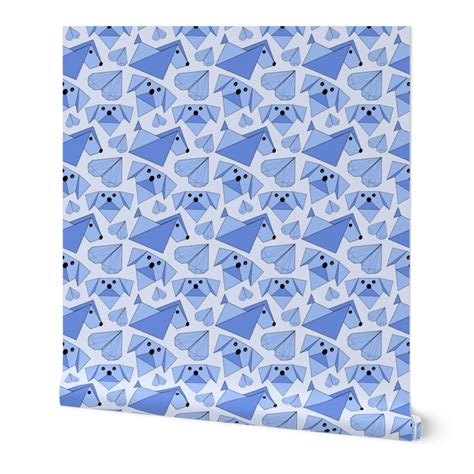 Blue Dog Wallpaper Wallpaper Spoonflower