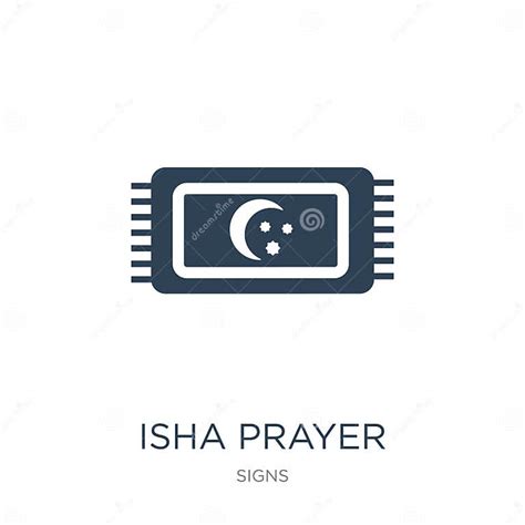 Isha Prayer Icon In Trendy Design Style Isha Prayer Icon Isolated On