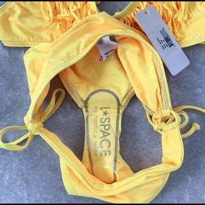 L Space Swim Lspace Baby Audrey Yellow Fringe Pc Bikini Nwt Poshmark