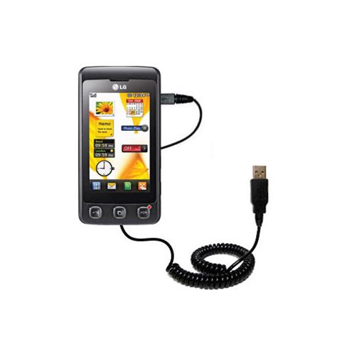 Coiled Power Hot Sync Usb Cable Suitable For The Lg Cookie With Both Data And Charge Features