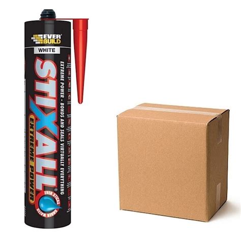 Everbuild Stixall Colour Wet And Dry Sealant Adhesive Box Of 12