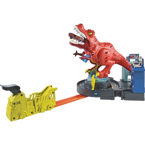 Pista Hot Wheels City T Rex Demolidor Mattel Papellotti
