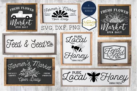 Farmhouse Sign Bundle Svg Png Dxf Laser Cut Wood Signs Hand