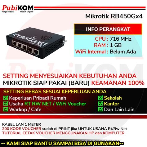 Jual Promo Mikrotik Full Setting RB450Gx4 Siap Pakai Shopee Indonesia