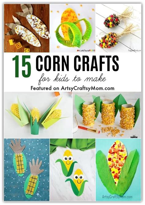 Fingerprint Corn on the Cob Art for kids - Artsy Craftsy Mom