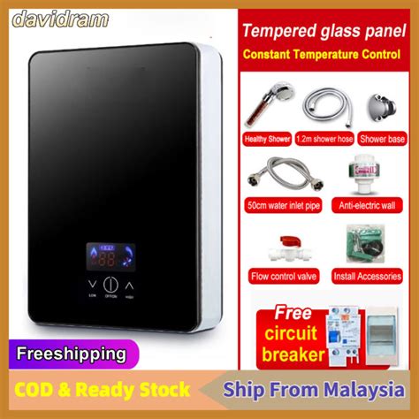 Kw Electric Tankless Water Heater Quick Heating Instant Hot Water Heater With Circuit Breaker