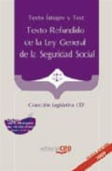 Texto Refundido De La Ley General De La Seguridad Social Texto I