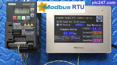 Hmi Proface Modbus Rtu Siemens Sinamics V Tutorial Plc