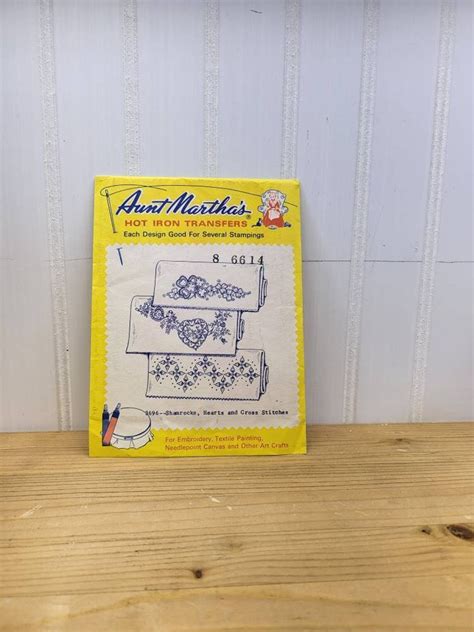 Aunt Martha S Hot Iron Transfers Embroidery Patterns Vintage Iron On Transfers Cross