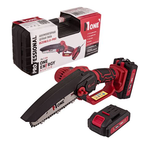 Аккумуляторная мини пила цепная для одной руки NUMBER ONE ECS18/2.0-PRO ...