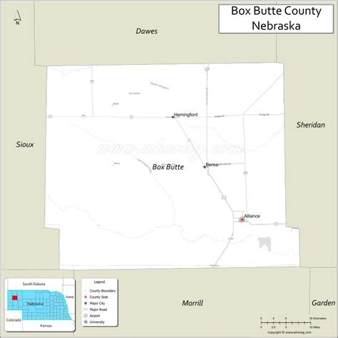 Map Of Box Butte County Nebraska Where Is Located Cities