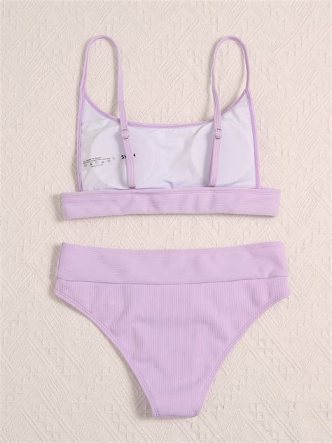 Solid Rib Bikini Swimsuit Select And You