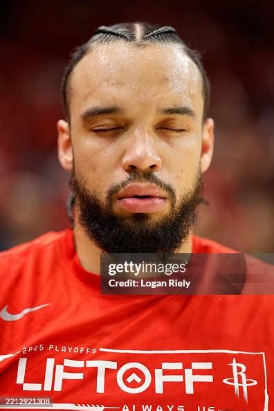 Dillon Brooks Of The Houston Rockets Stands For The National Anthem